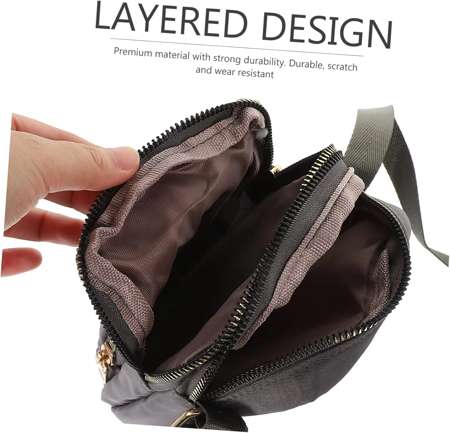 Mobile Phone Bag Women's Nylon Crossbody Shoulder Bag Purple Leisure Bag Pocketbooks for Women Crossbody