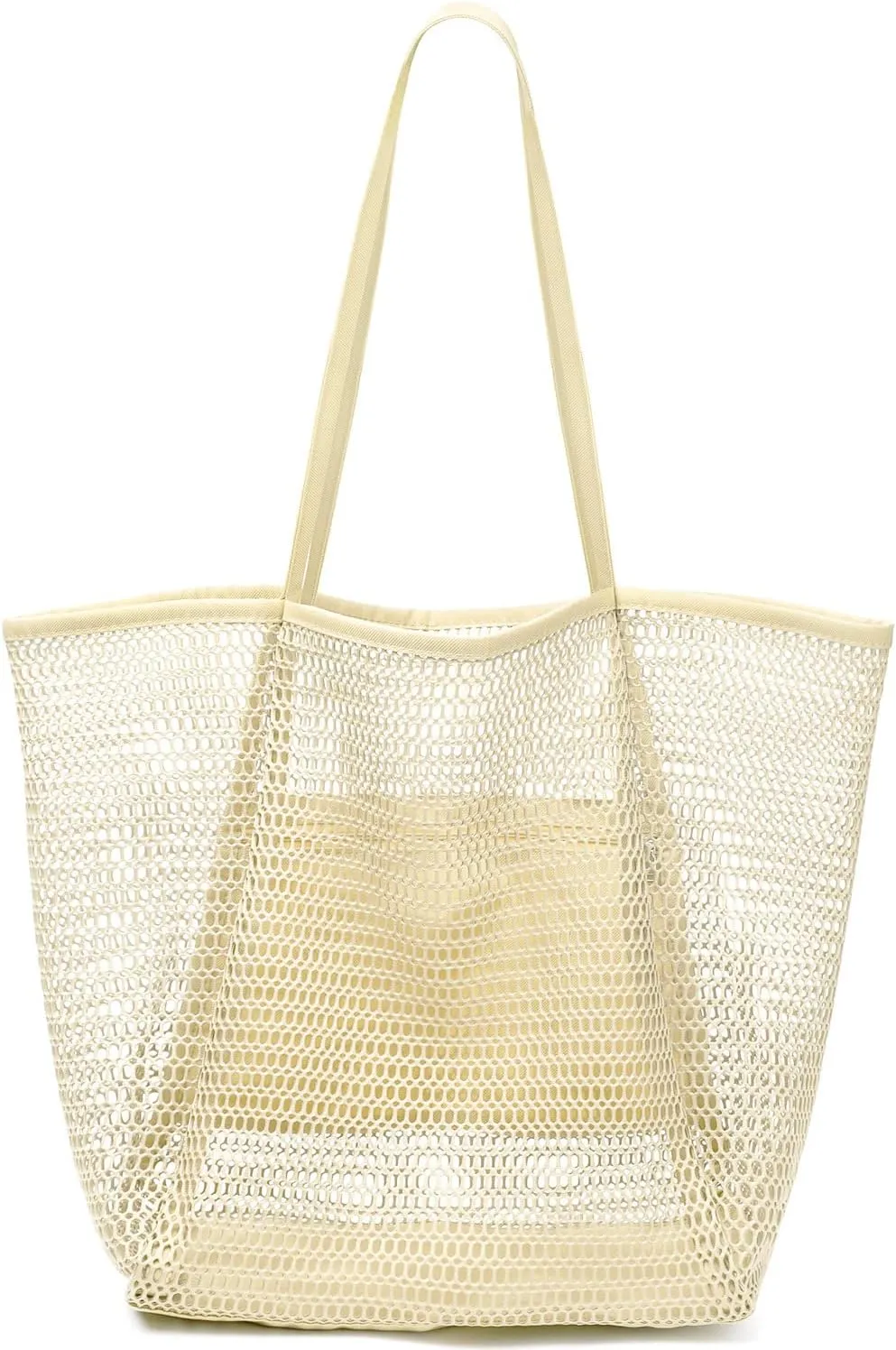 MOLERFO Beach Bag Mesh Tote Bag, Upgraded Beach Bags for Women Mesh Bag Hobo Bag Beach Accessories