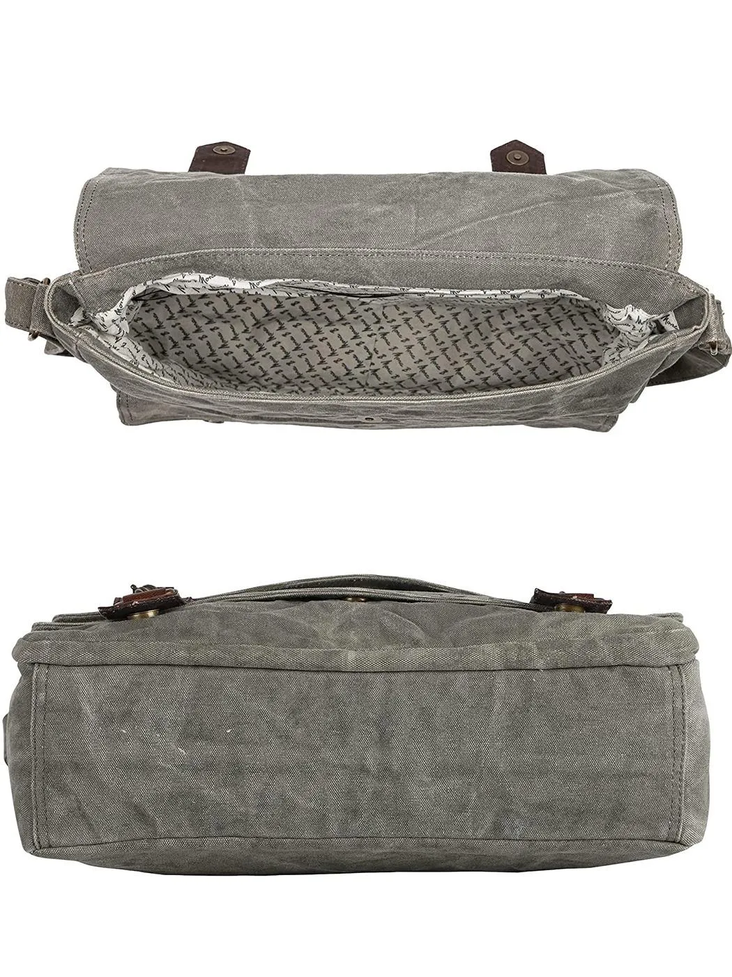 Mona B Upcycled Canvas Messenger Crossbody Unisex Laptop Bag Dream