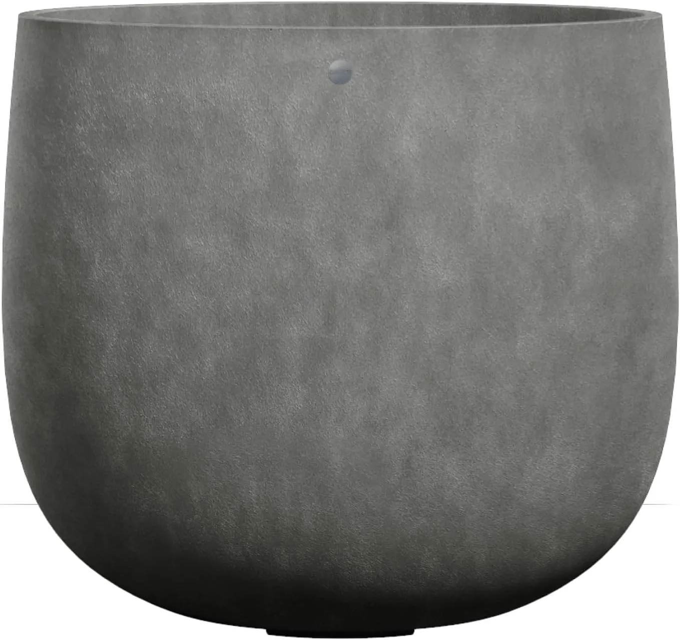 Mondo Large Planter – Grey Stone Finish – Fiberglass Indoor/Outdoor and Weather-Resistant Round Planter (39.4" D x 40" H Exterior, 37.8" D x 39.4" H Interior)