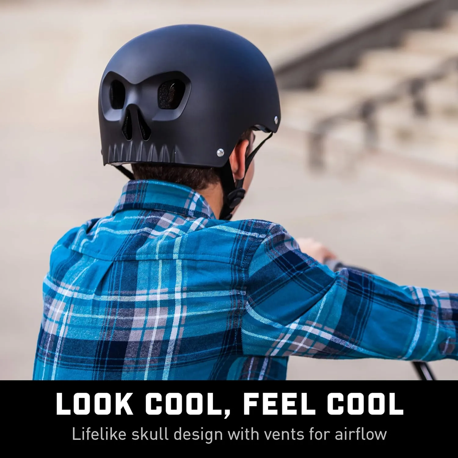 Mongoose Street Hardshell Skull Youth Bike Helmet, Multi Sport, Multiple Colors