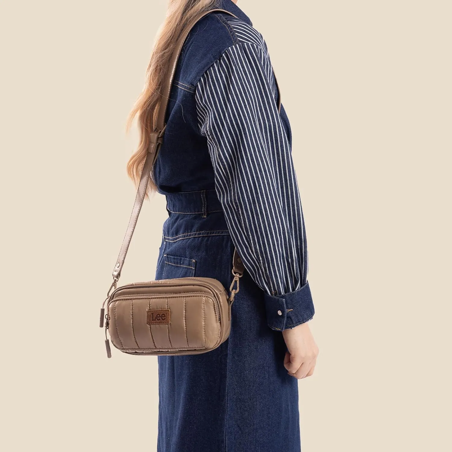 Montana West x Lee Puffer Crossbody Bags for Women Small Quilted Lightweight Water-resistant Purse with Adjustable Strap