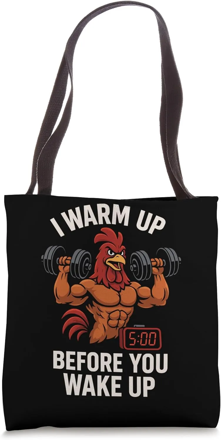 Morning Gym Regular Early Workout Fitness Discipline Tote Bag