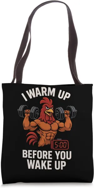 Morning Gym Regular Early Workout Fitness Discipline Tote Bag