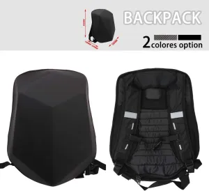 Motorcycle Backpack Hardshell Bags Luggage - Carbon Fiber Large Capacity Hard Shell Motorbike Helmet Backpack Waterproof Riding Laptop Bag For Travelling Camping Cycling Storage Bag