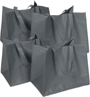 Multi-use Shopping Bags 4 Pack Compact Tote Bags for Merchandise Retail Snack Storage Gym Stylish and Easy to Carry