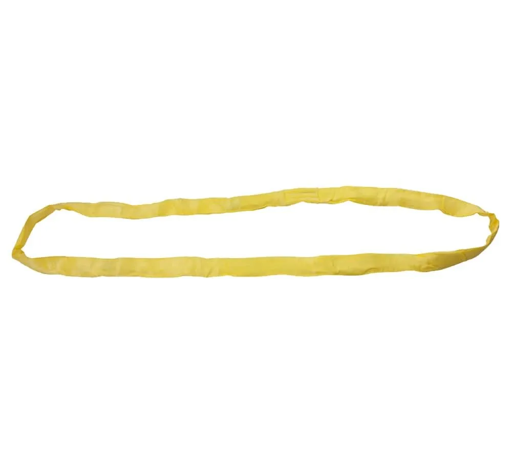 Mytee Products 12 ft Yellow Polyester Endless Round Sling 8400 LBS Vertical Capacity | 6700 LBS Choker | 16800 LBS Basket | Heavy Duty Endless Sling for Wrecker Recovery, Lifting & Towing