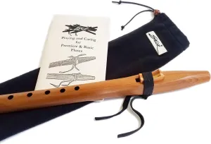 Native American Style G Flute | Cedar Flute Package with Book and Flute Bag | Made by Stellar Flutes | Stellar Basic G Flute Package