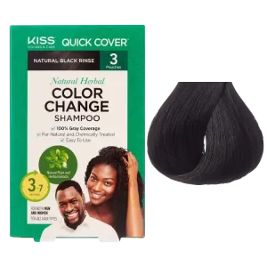 Natural Herbal Color Change Shampoo  Natural Black -3 PACK Color Shampoo