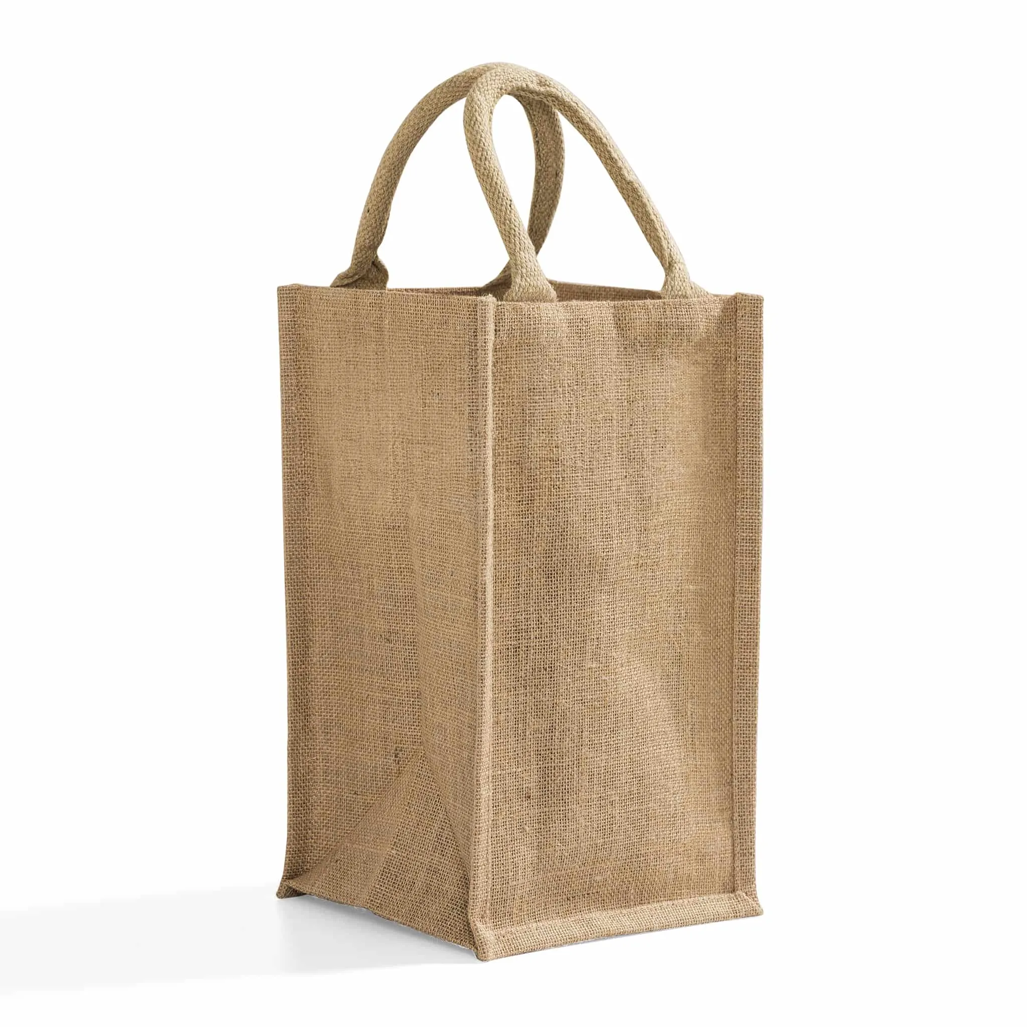 Natural Jute Wine Bags / Burlap Wine Tote Bags with Removable Dividers