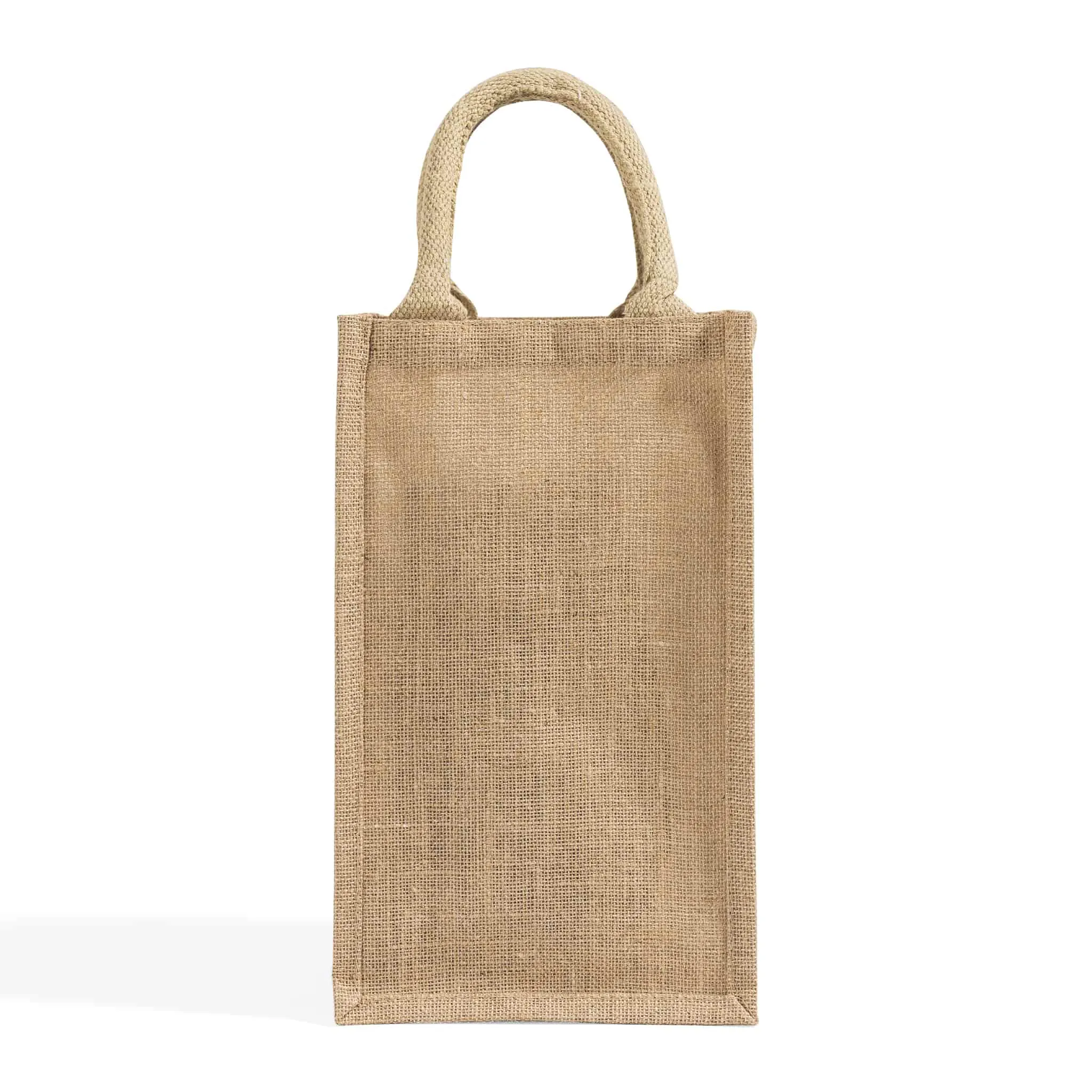 Natural Jute Wine Bags / Burlap Wine Tote Bags with Removable Dividers