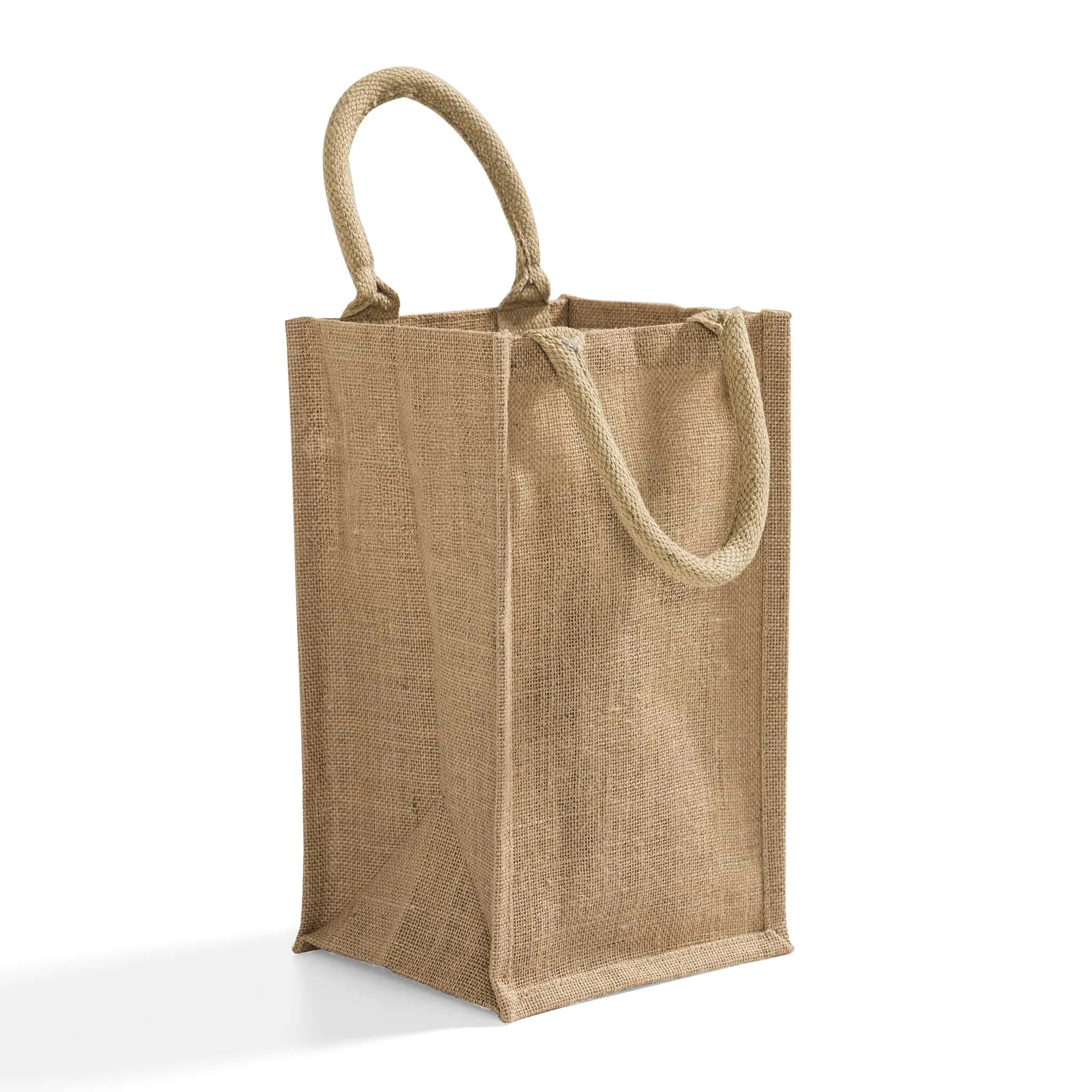 Natural Jute Wine Bags / Burlap Wine Tote Bags with Removable Dividers