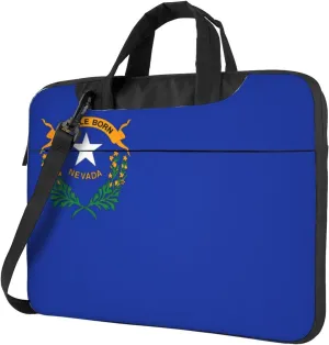 Nevada State Flag Print Laptop Adjustable Shoulder Strap With Handle Accessory Pocket For Men Women