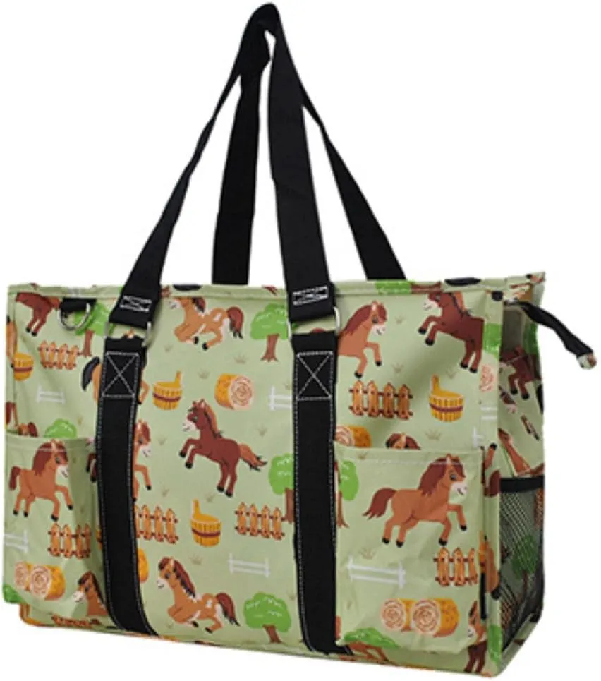 NGIL Utility Water Resistant Tote Bag, Top Zipper Closure, Perfect Gifts for Working Women, Nurses, Gym bag