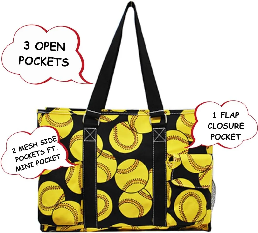 NGIL Utility Water Resistant Tote Bag, Top Zipper Closure, Perfect Gifts for Working Women, Nurses, Gym bag