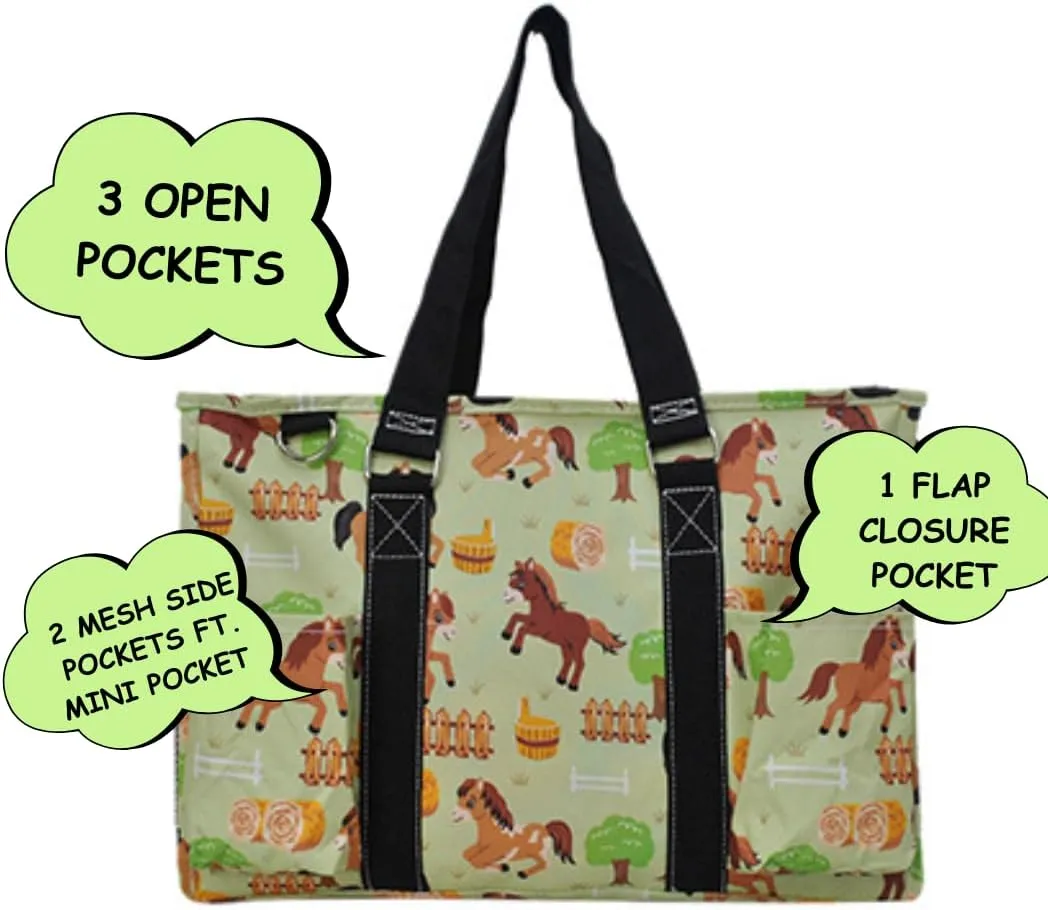 NGIL Utility Water Resistant Tote Bag, Top Zipper Closure, Perfect Gifts for Working Women, Nurses, Gym bag