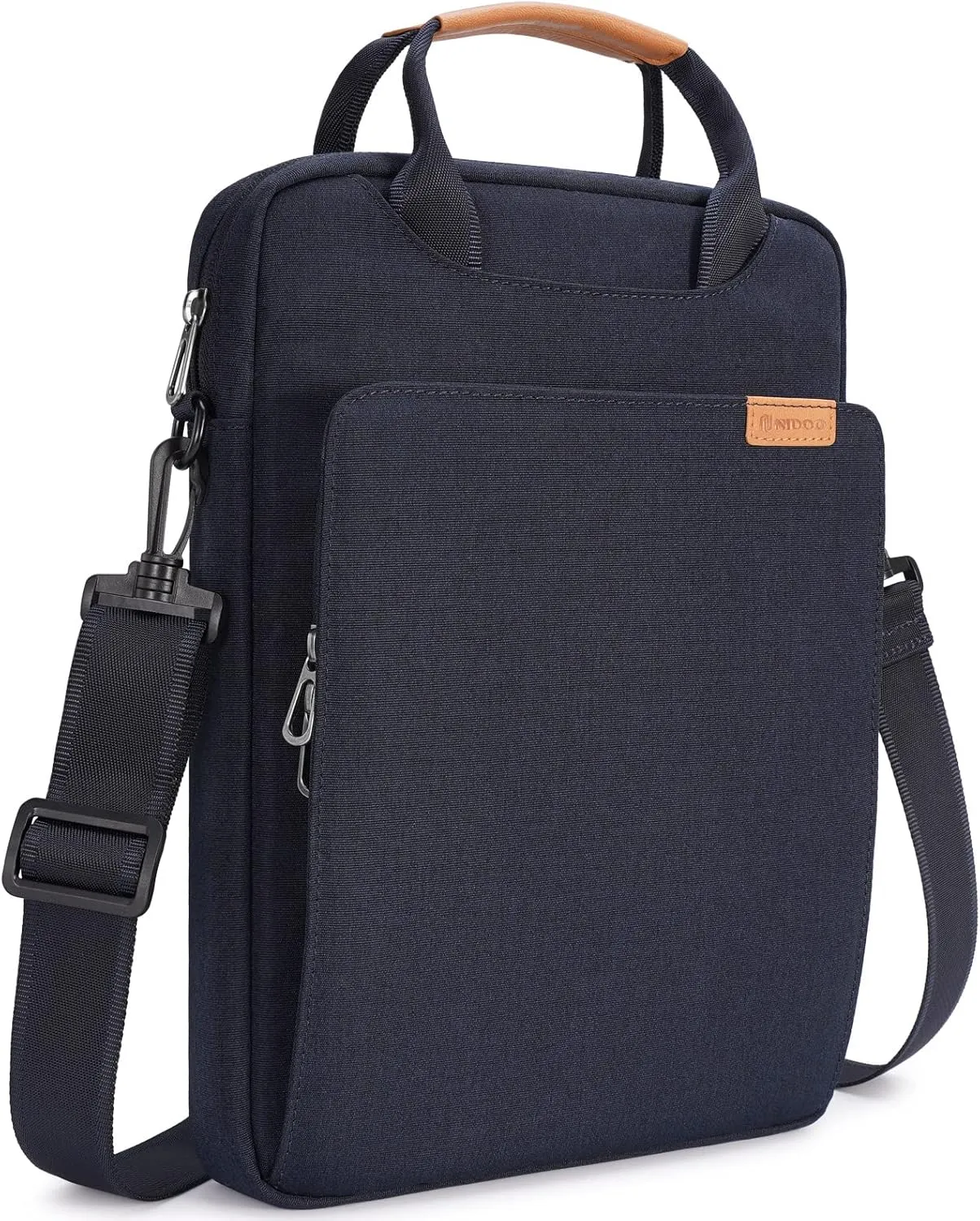 NIDOO Laptop Shoulder Bag for 13" MacBook Air Pro M1 M2 / 12.9" iPad Pro M2 M1 / 13" Surface Pro X 7 8 9, Vertical Computer Sleeve Carrying Case Messenger for 13.3" Galaxy Pro 360 / Tab S8  / Dell XPS