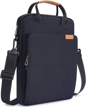 NIDOO Laptop Shoulder Bag for 13" MacBook Air Pro M1 M2 / 12.9" iPad Pro M2 M1 / 13" Surface Pro X 7 8 9, Vertical Computer Sleeve Carrying Case Messenger for 13.3" Galaxy Pro 360 / Tab S8  / Dell XPS