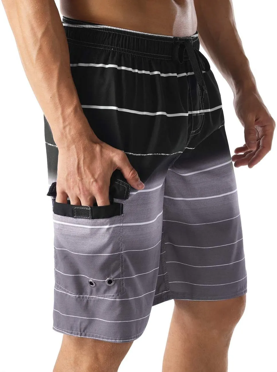 ninovino Men's Summer Holiday Swim Trunks Beach Board Shorts with Lining