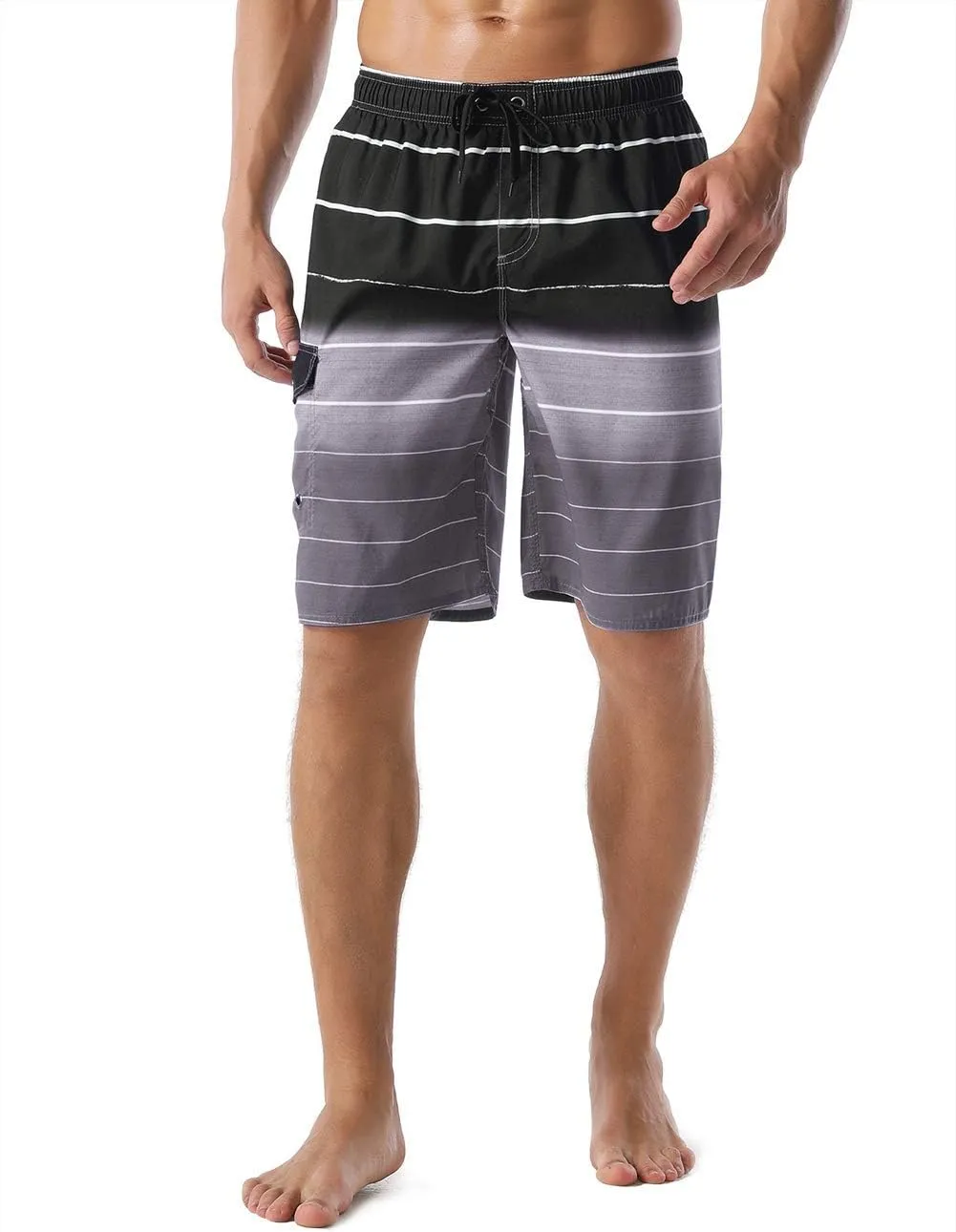 ninovino Men's Summer Holiday Swim Trunks Beach Board Shorts with Lining