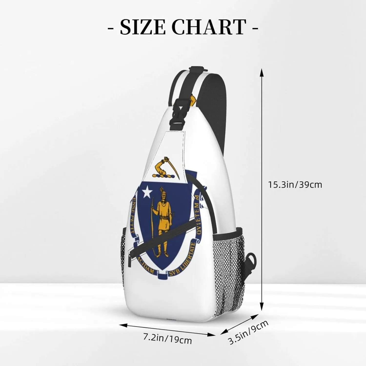 North Carolina State Flag Print Small Backpack Sling Bag For Women Men, Chest Bag Daypack Crossbody For Travel Sport