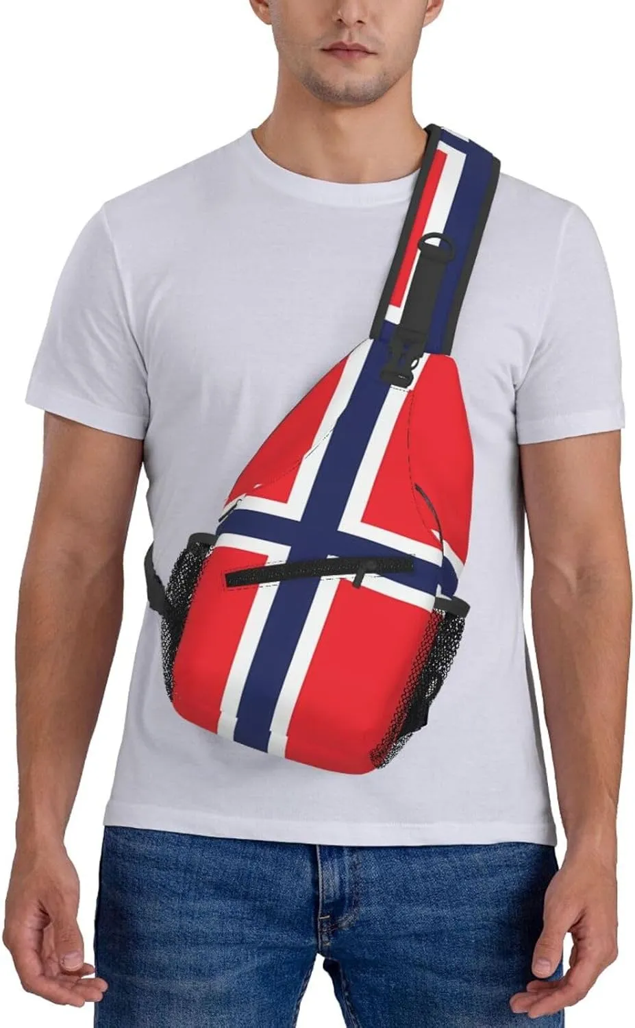 Norway Norwegian Flag Chest Sling Bag Crossbody Shoulder Backpack Bag Gym Cycling Daypack Travel Hiking Cross Bag