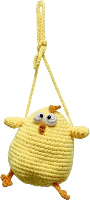 Novelty Hand-Crochet Crossbody Bag, Mini Cute Kawaii Knitted Shoulder Bag, Handwoven Crochet Handbags