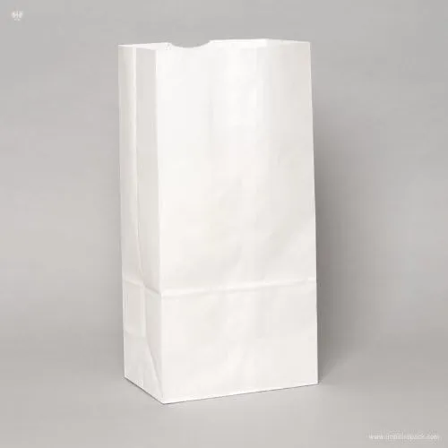 Novolex Duro Wolf Standard Flat Bottom Paper Grocery Bag White, 10 lb. | 500/Pack