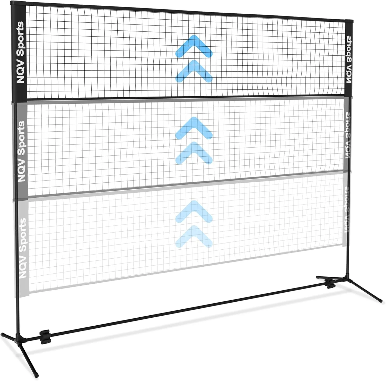 NQV 10FT Height-Adjustable Net for Pickleball Badminton Volleyball Soccer on Lawn Beach Backyard Indoor Outdoor