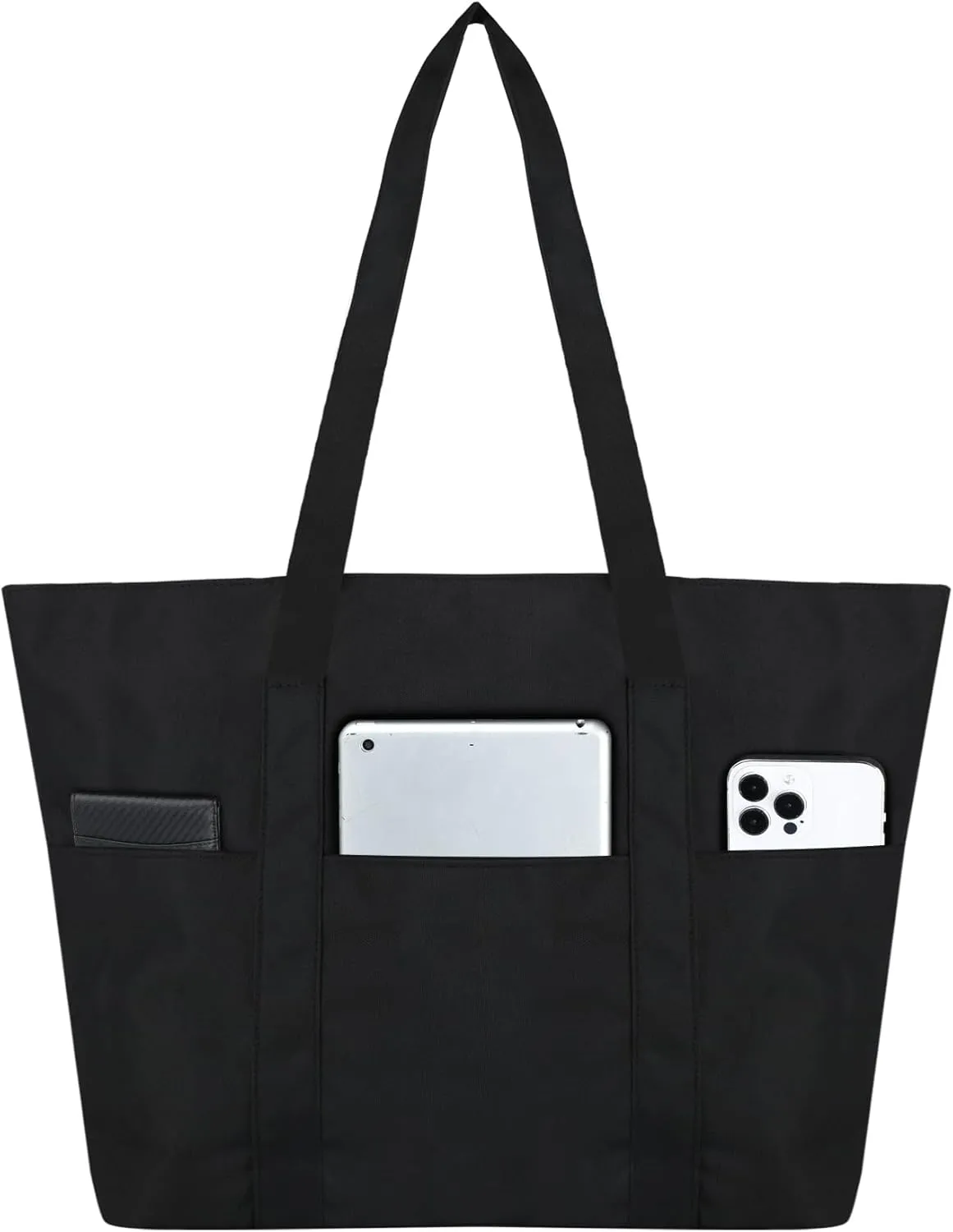Nylon Tote Bag for Women Large Capacity Shoulder Bag Top Handle Handbag with Zipper for Work College Travel Daily