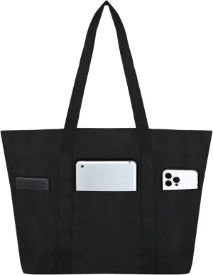 Nylon Tote Bag for Women Large Capacity Shoulder Bag Top Handle Handbag with Zipper for Work College Travel Daily