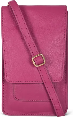Oak Leathers Small Crossbody Bag For Women - Mini Cell Phone Purse - Crossover Wallet Bag With Adjustable Shoulder Strap