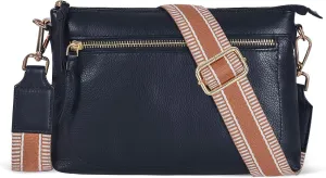 Oak Leathers Small Crossbody Bag For Women With Adjustable, Wide Strap - Real Leather Crossover Shoulder Purse
