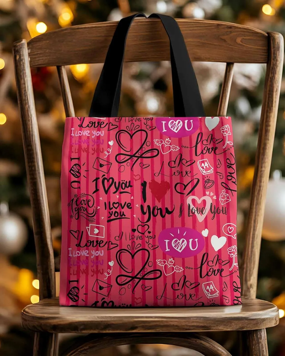Ocean Party Fire Canvas Tote Bag Red Fire Truck Flame Shoulder Bag Casual Bag with Inner Pocket for Shopping Grocery Work