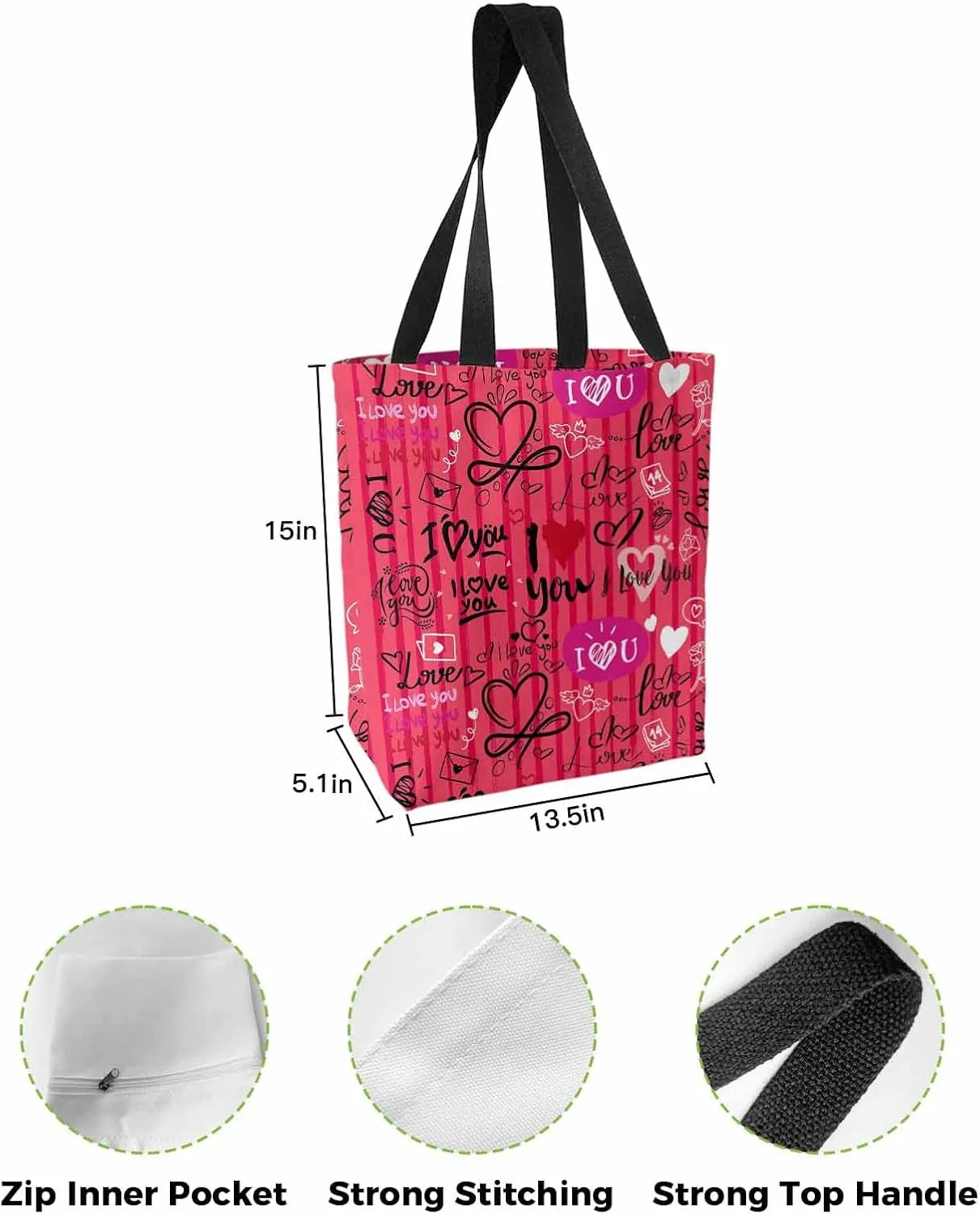 Ocean Party Fire Canvas Tote Bag Red Fire Truck Flame Shoulder Bag Casual Bag with Inner Pocket for Shopping Grocery Work