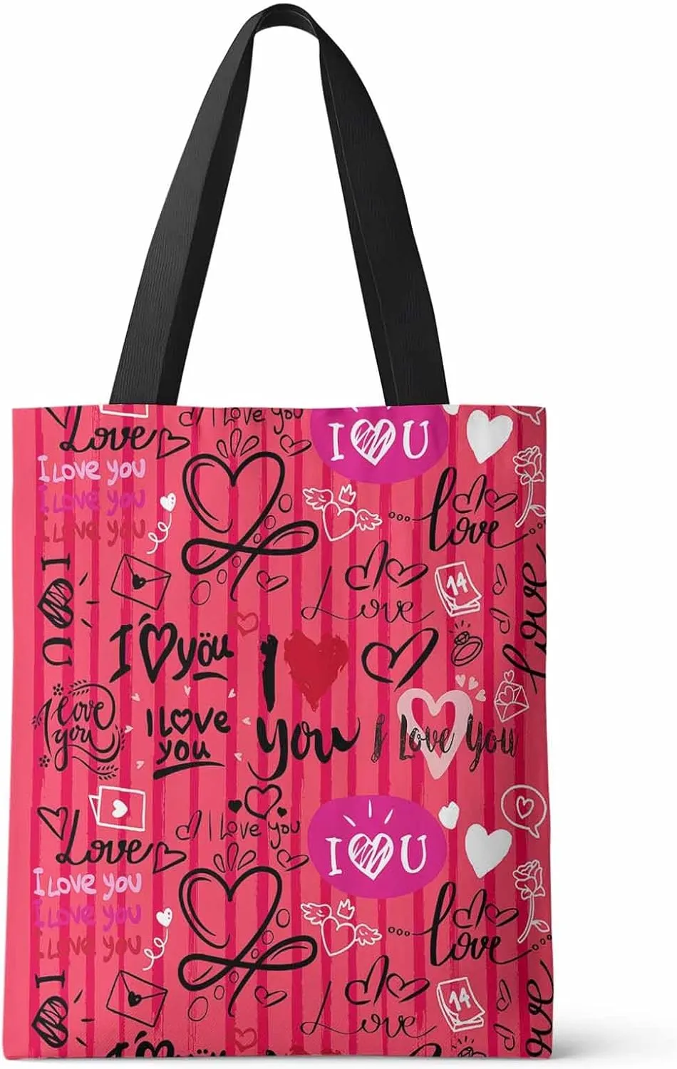 Ocean Party Fire Canvas Tote Bag Red Fire Truck Flame Shoulder Bag Casual Bag with Inner Pocket for Shopping Grocery Work