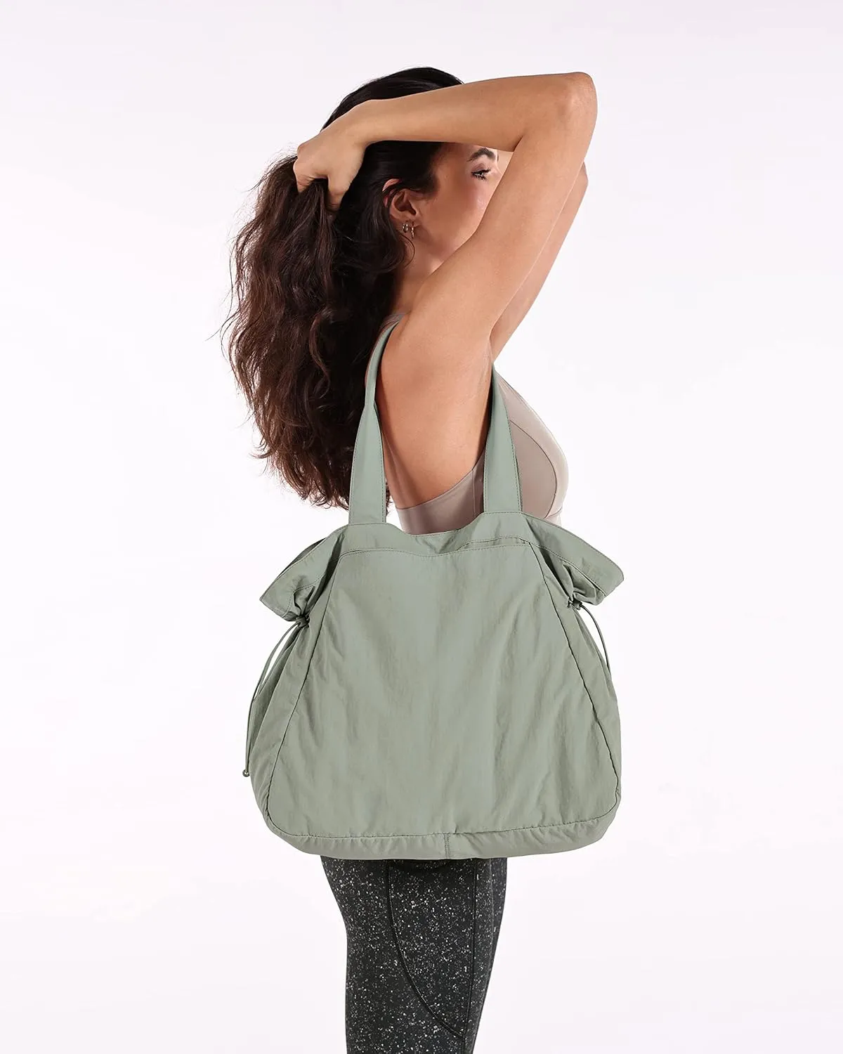 ODODOS 18L Side-Cinch Shopper Bags Lightweight Shoulder Bag Tote Handbag for Shopping Workout Beach Travel