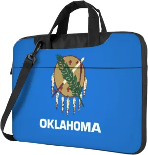 Oklahoma State Flag Print Laptop Adjustable Shoulder Strap With Handle Accessory Pocket For Men Women
