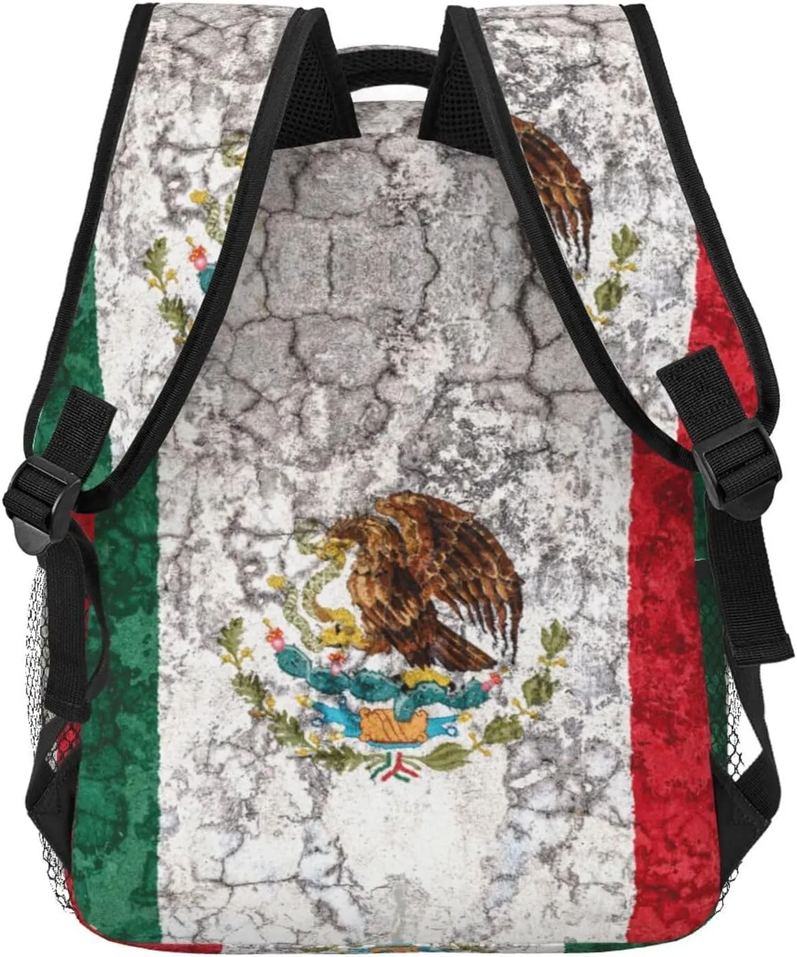 Old Wall Mexico Flag Backpack Laptop Backpack Sports Travel Shoulder bag Light casual backpack