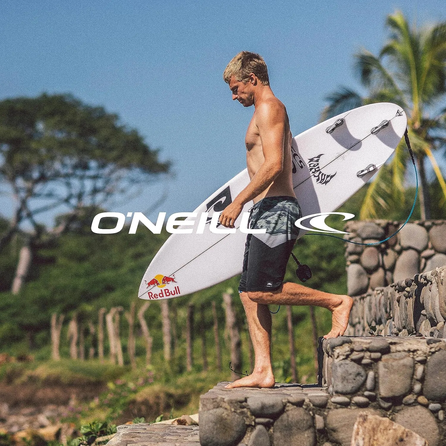 O'NEILL Men's 18 Inch Geo Print Boardshorts - Water Resistant Swim Trunks for Men with Quick Dry Stretch Fabric and Pockets