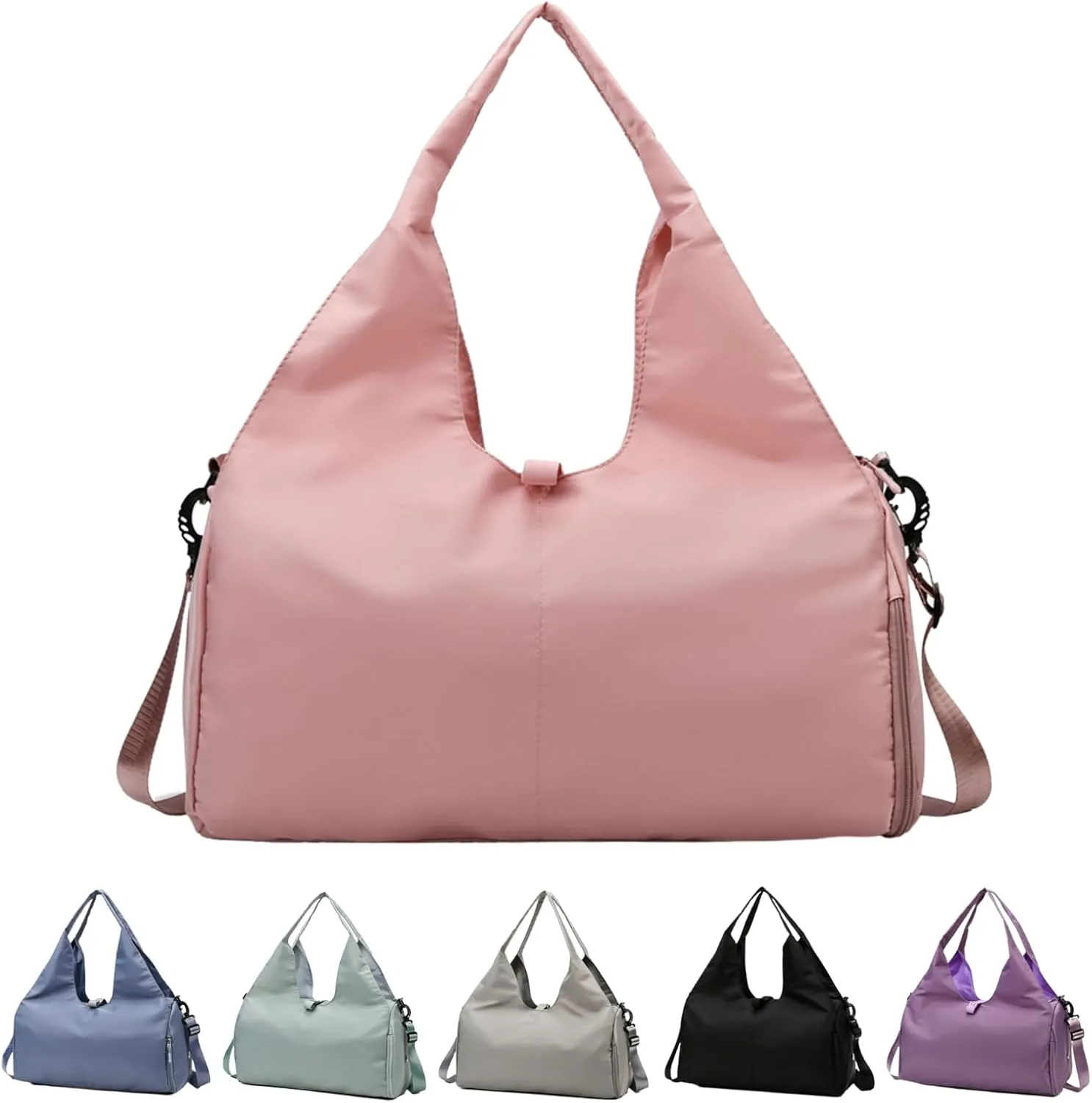 Orgonite Yoga Gym Bag for Women, Duffel Bag with Shoe Compartment, Sports Bag with Yoga Mat Holder, Travel Duffel Tote Bag Workout Bag Weekender Bag with Wet Dry Storage Pockets