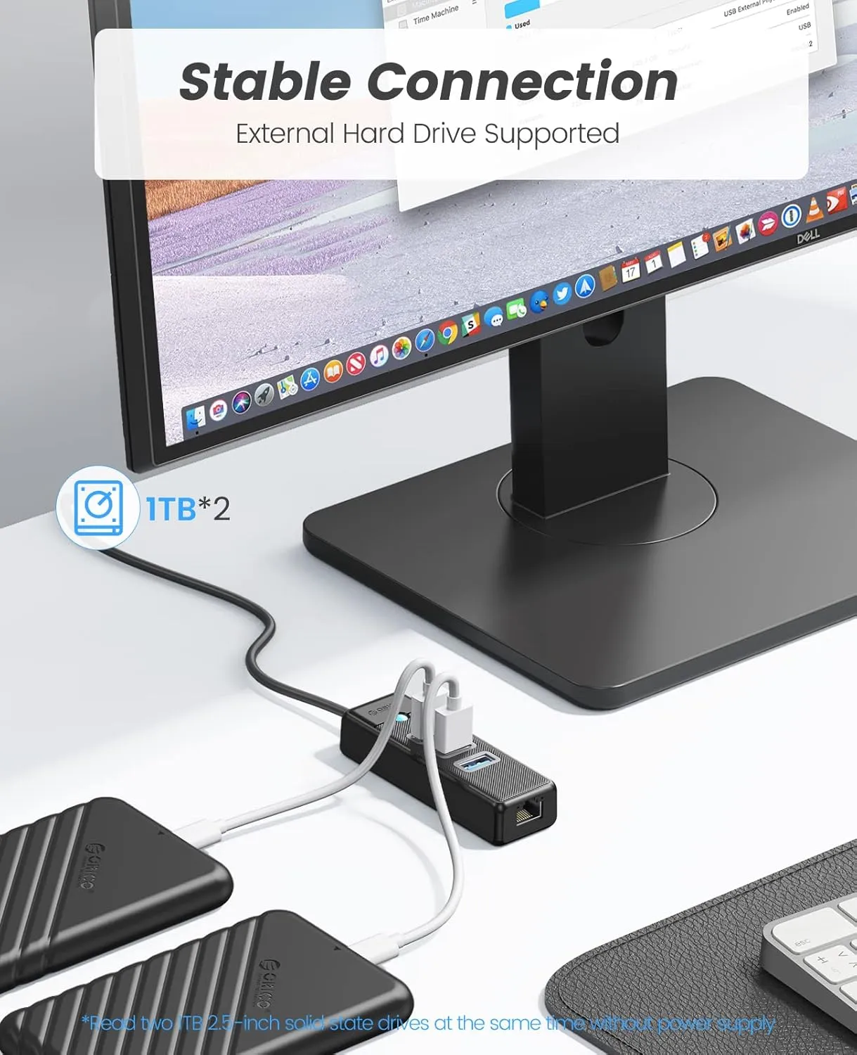ORICO USB Hub Ethernet, 4 Port USB 3.0 Hub, USB-A to Gigabit Ethernet Adapter with 3 USB 3.0 Hub for Laptop, USB Hub 3.0 with RJ45 10/100/1000 Gigabit -PW3UR-05 (Black（1M）)