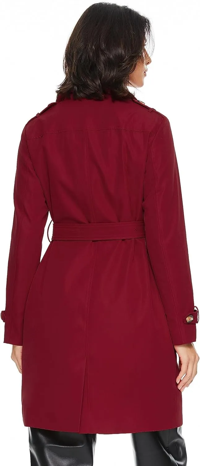 Orolay Women's Mid-length Trench Coat Double Breasted Dress Jacket Classic Lapel Slim Overcoat with Belt