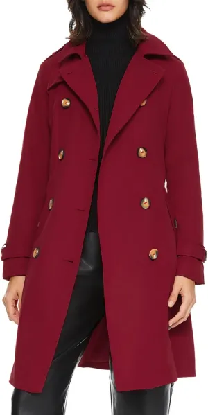 Orolay Women's Mid-length Trench Coat Double Breasted Dress Jacket Classic Lapel Slim Overcoat with Belt