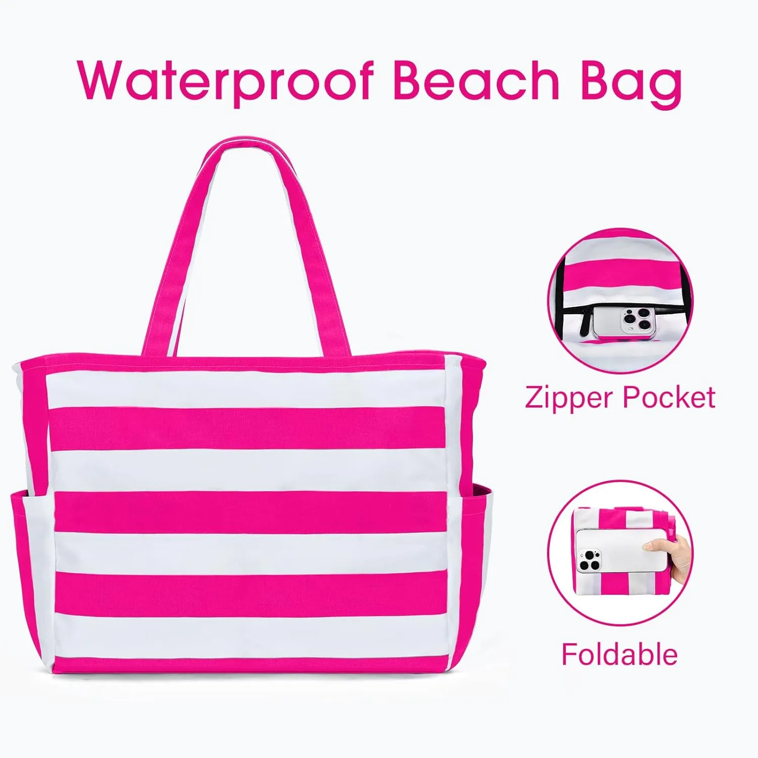 oscaurt Beach Bags for Women Travel Weekender Bag Swim Pool Bag Gifts for Women Travel Beach Essentials