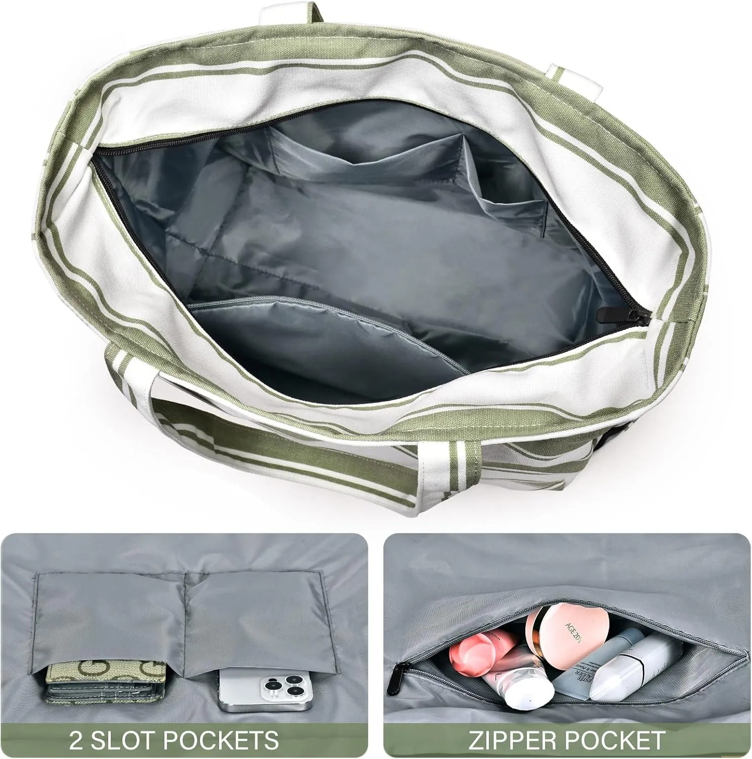 oscaurt Beach Bags for Women Travel Weekender Bag Swim Pool Bag Gifts for Women Travel Beach Essentials