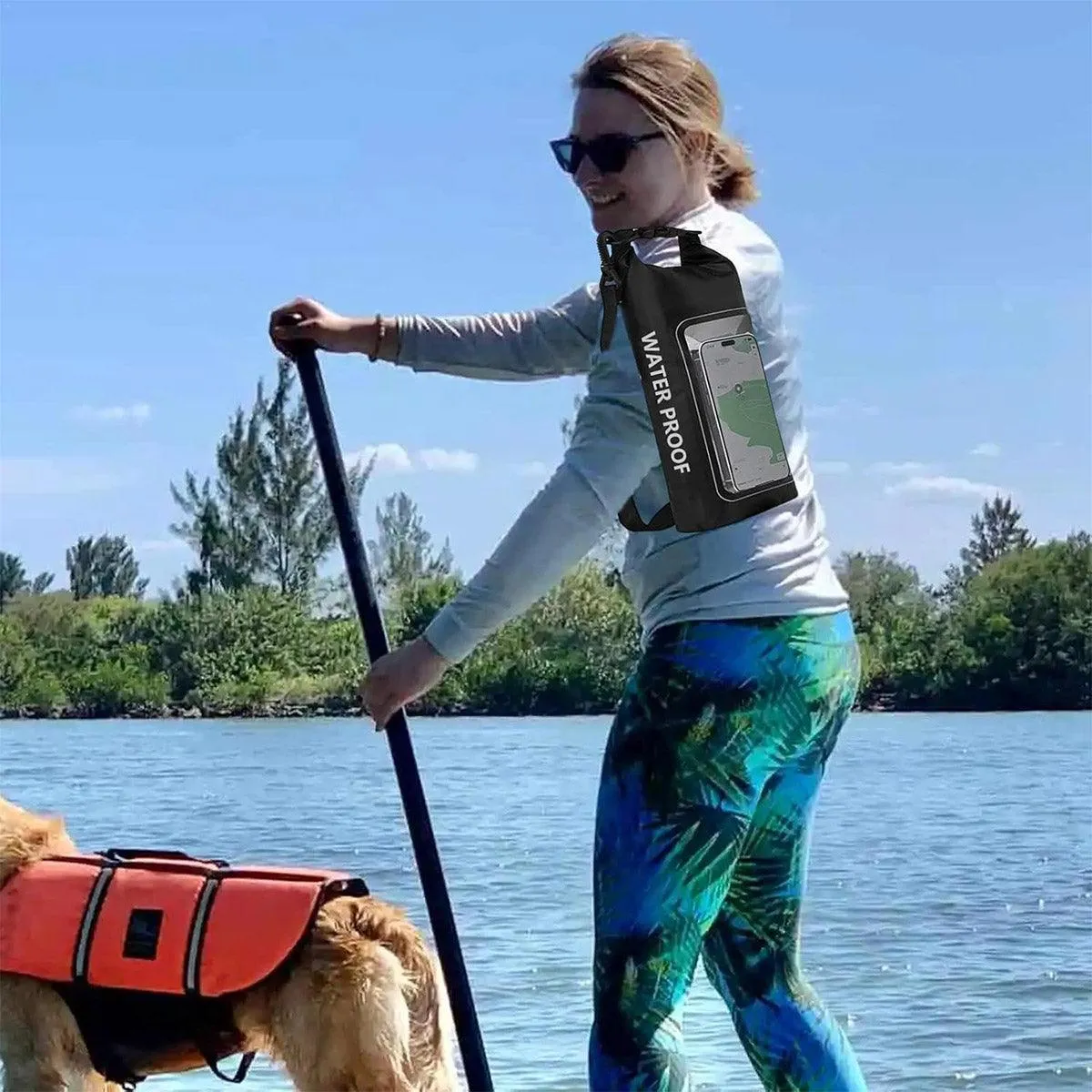 Outdoor Crossbody Bag Two-in-One Mobile Phone Waterproof Bag PVC Swimming