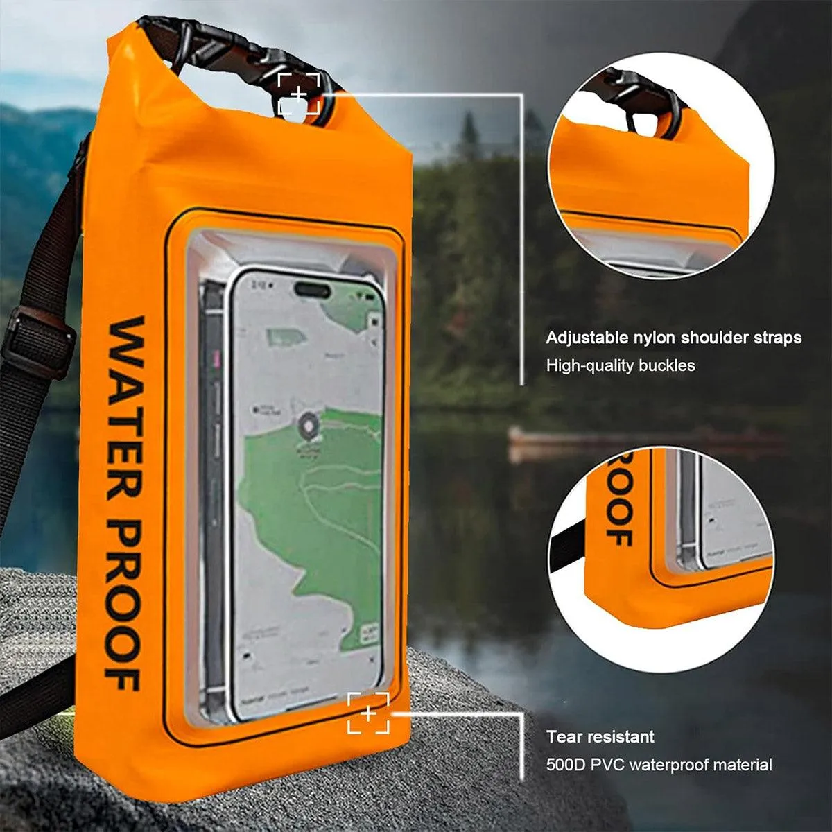Outdoor Crossbody Bag Two-in-One Mobile Phone Waterproof Bag PVC Swimming