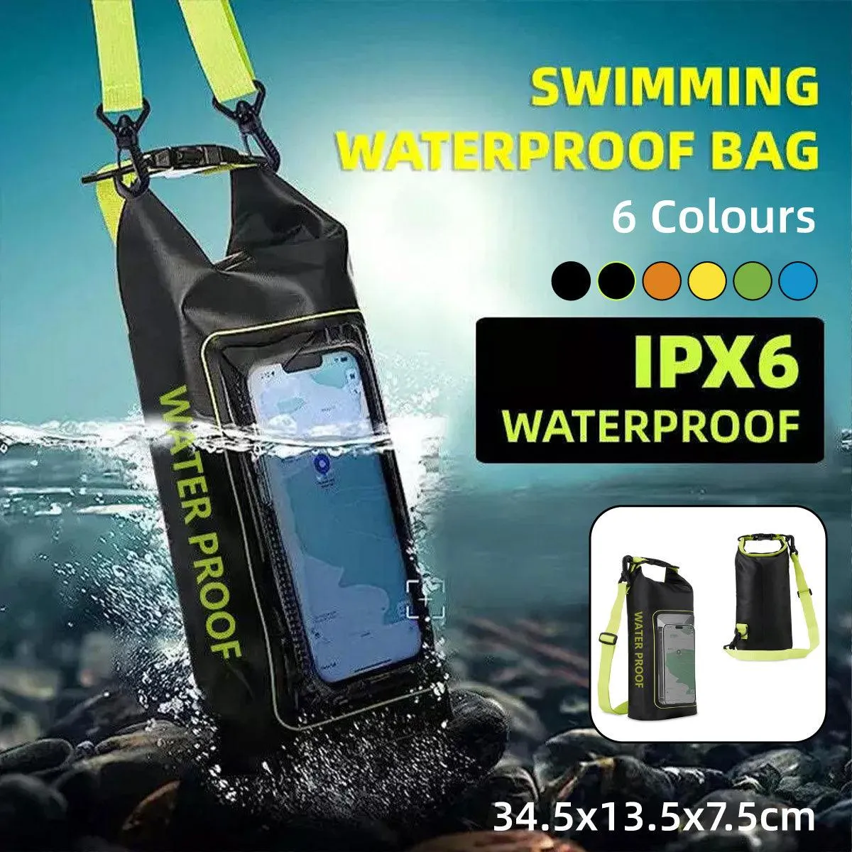 Outdoor Crossbody Bag Two-in-One Mobile Phone Waterproof Bag PVC Swimming