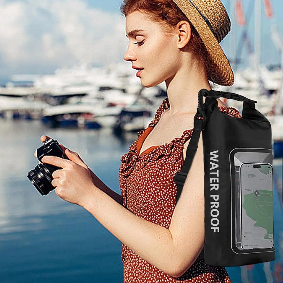 Outdoor Crossbody Bag Two-in-One Mobile Phone Waterproof Bag PVC Swimming